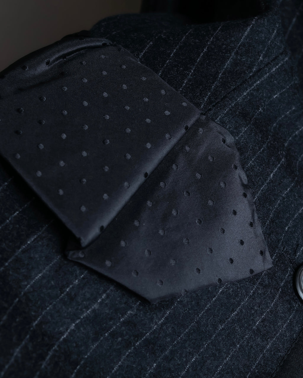 "MOSCHINO" Chalk stripe pattern separate fabric docking tailored jacket