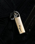 "Salvatore Ferragamo" Gancini reconstructed design shrink leather bag