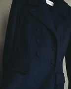 -SPECIAL- “Christian Dior” 2017 AW Navy double breasted A line long coat