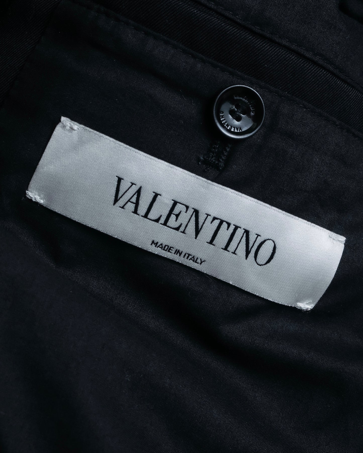 "VALENTINO" Belt docking design leather switching trench coat