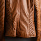 "EMPORIO ARMANI"  Quilted design brown color leather jacket