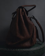 "JIL SANDER" 90’s-00’s Functional pocket leather satchel bag