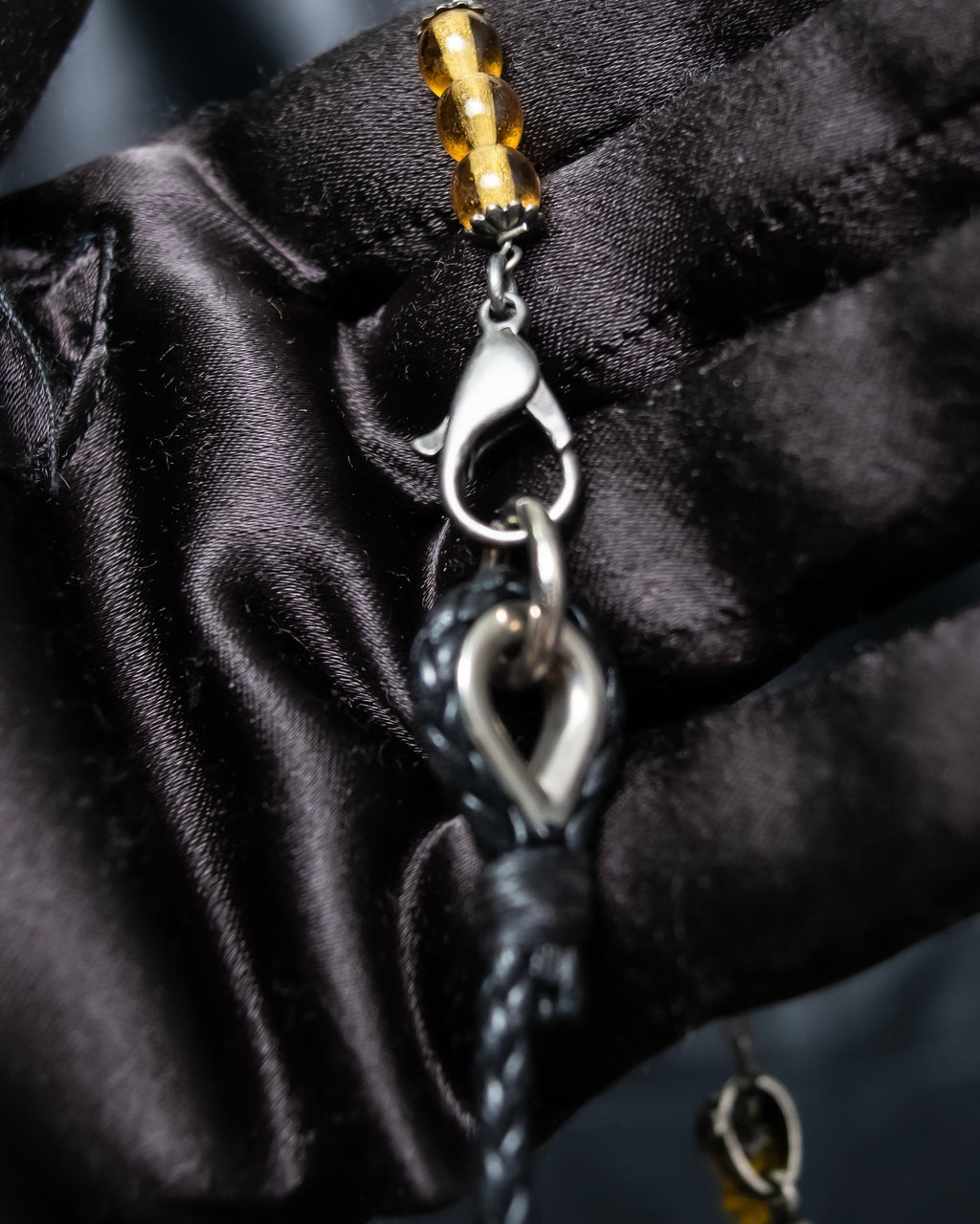 “Dolce&amp;Gabbana” Yellow crystal cross chain necklace