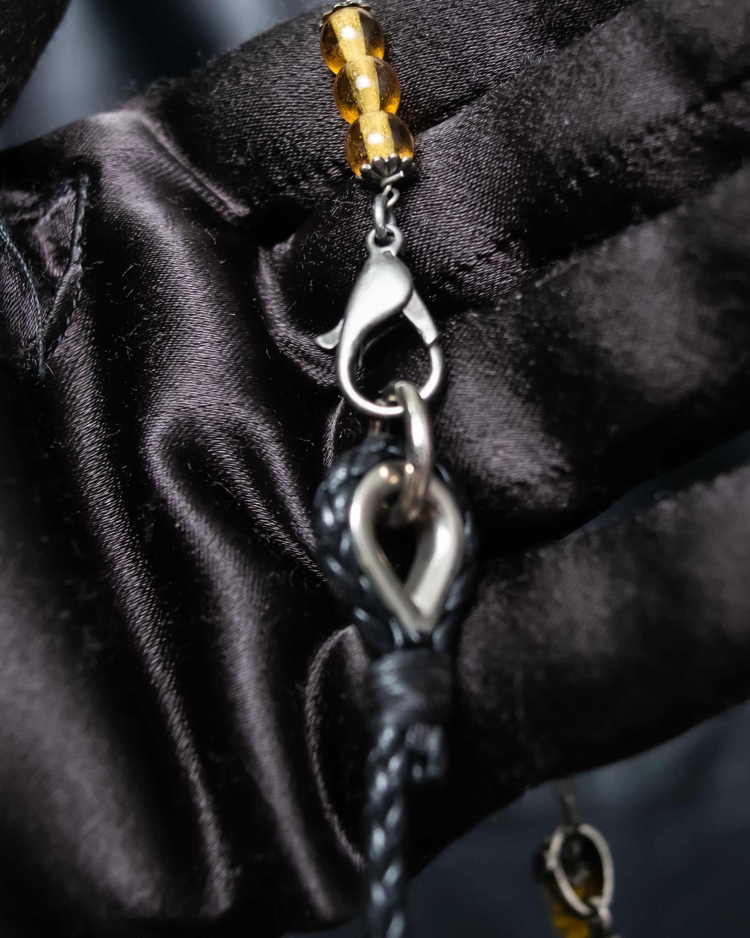 “Dolce&amp;Gabbana” Yellow crystal cross chain necklace