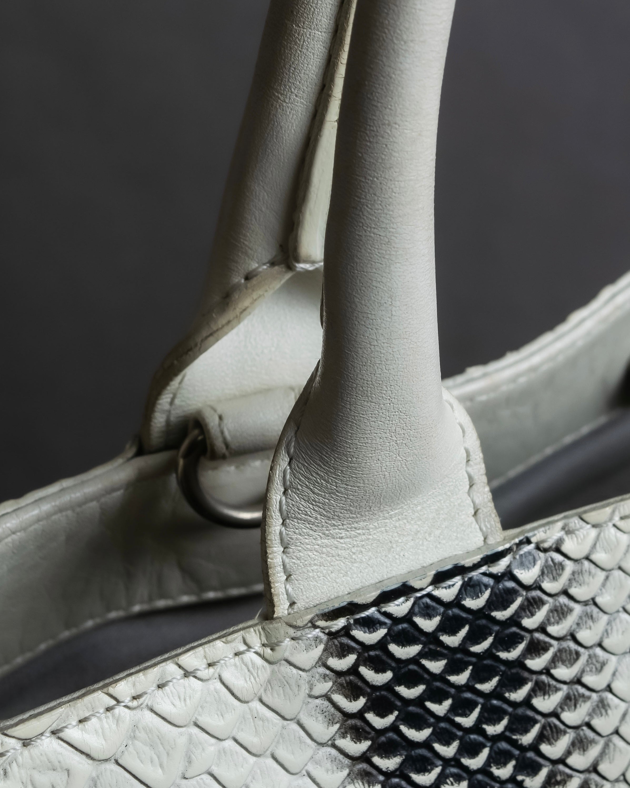 "Vivienne Westwood" Monotone python leather handbag