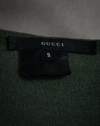 “GUCCI” Late 90’s-10’s Fine gauge v-neck knit