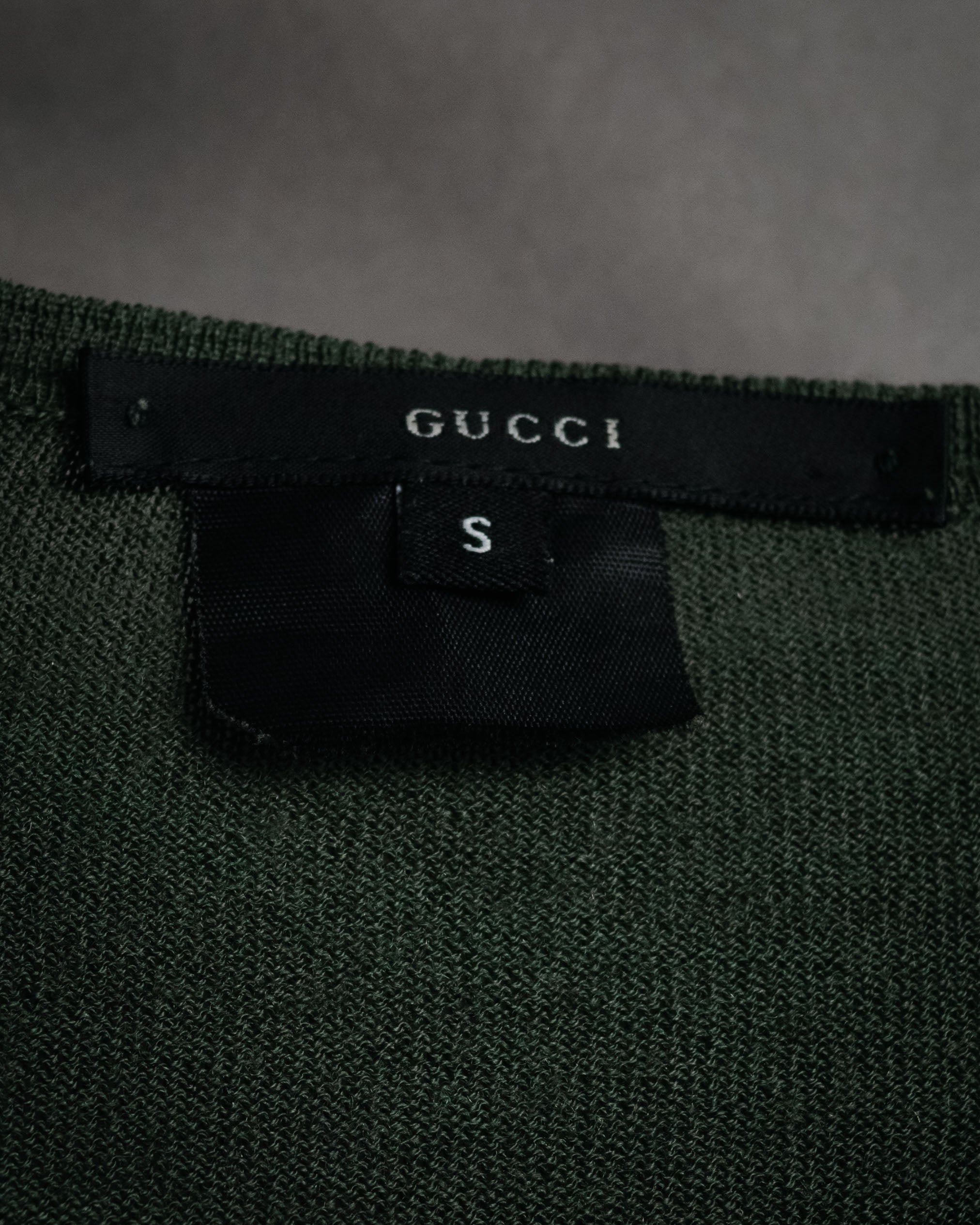 “GUCCI” Late 90’s-10’s Fine gauge v-neck knit