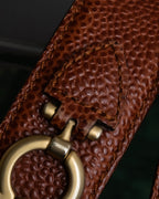"Salvatore Ferragamo" Gancini motif chain design leather belt