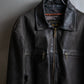 "Vintage oversized zip up leather jacket"