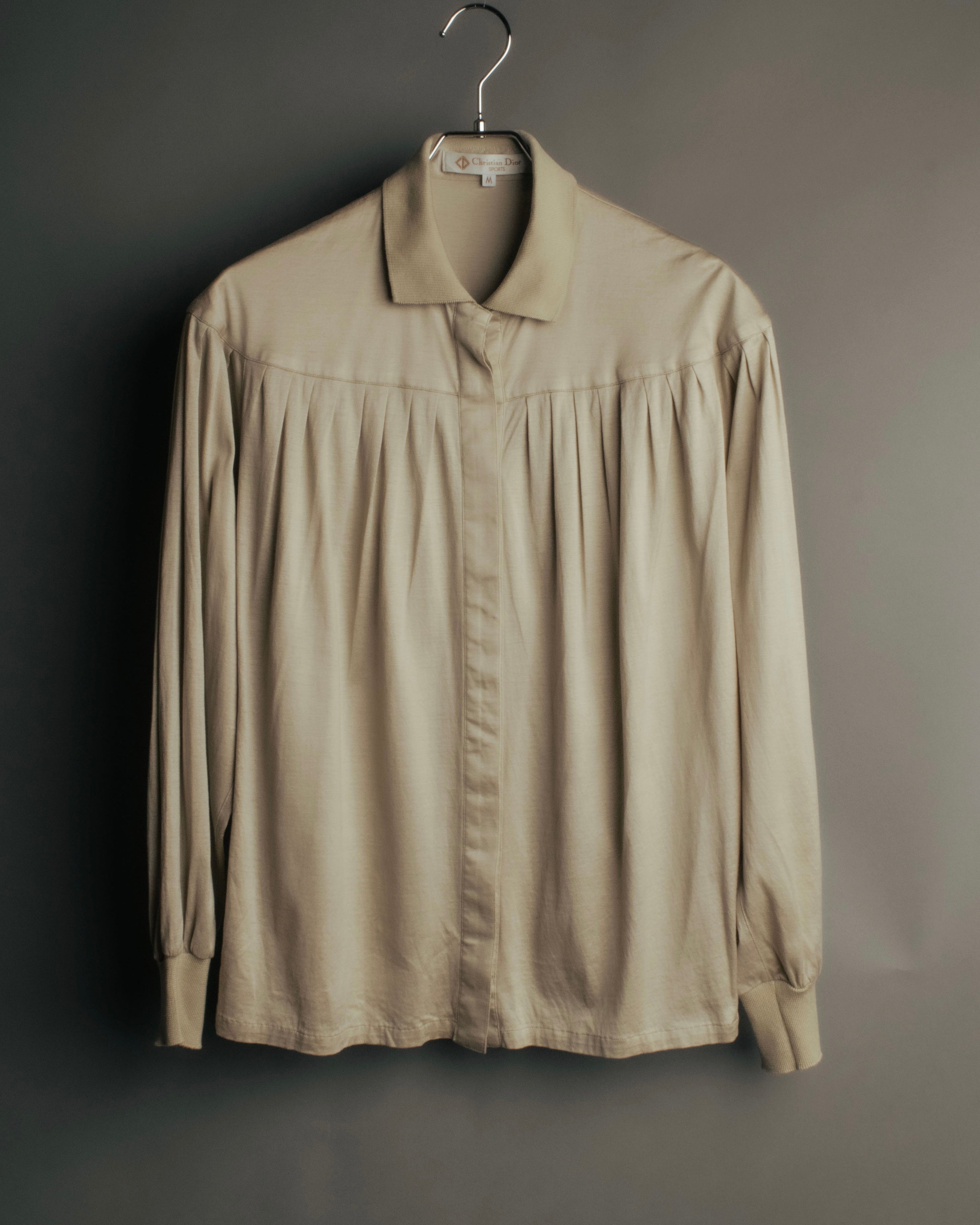 “Christian Dior” 90’s Gathered fly-front jersey blouse