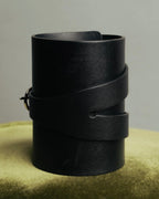 "DIOR HOMME" 00's-10's Black leather wrist cuff