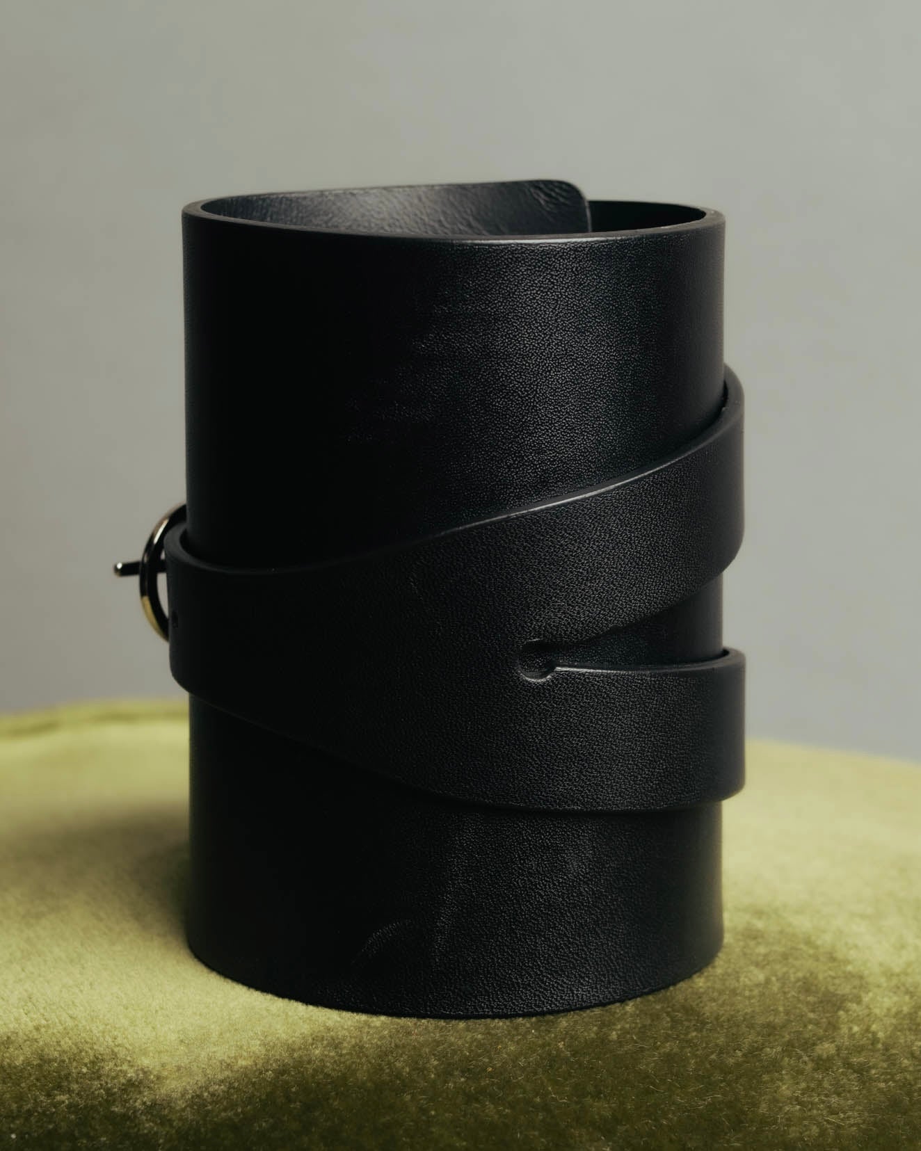 "DIOR HOMME" 00's-10's Black leather wrist cuff