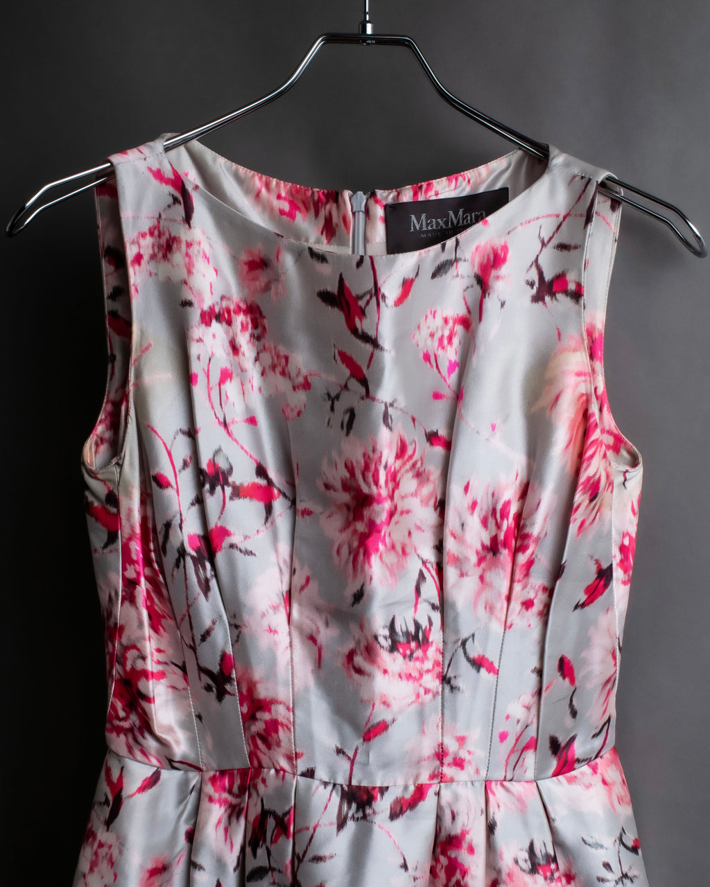 "Max Mara" Watercolor floral pattern sleeveless long dress