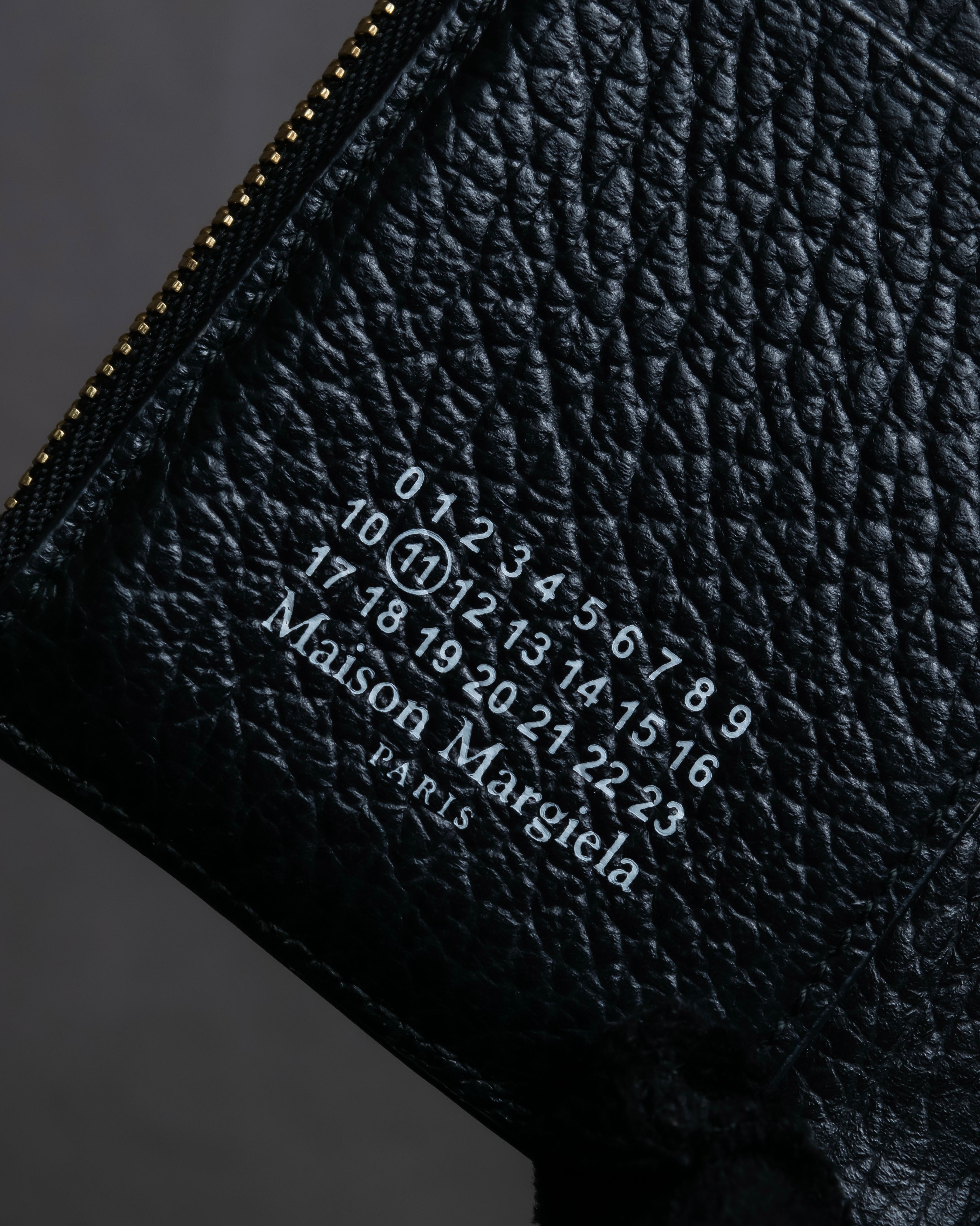 "MAISON MARGIELA" Grained leather envelope compact wallet