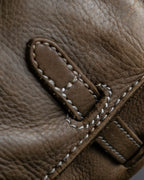 "Mademoiselle Accessories"
 Silver parts design leather one handle bag