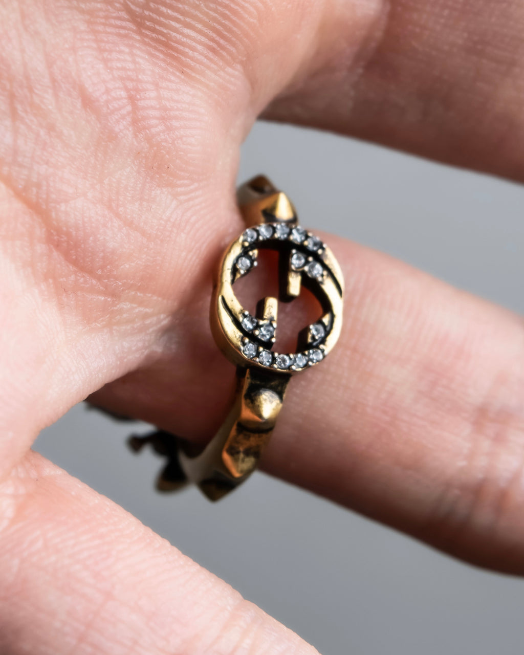 "GUCCI" Bee motif interlocking G ring