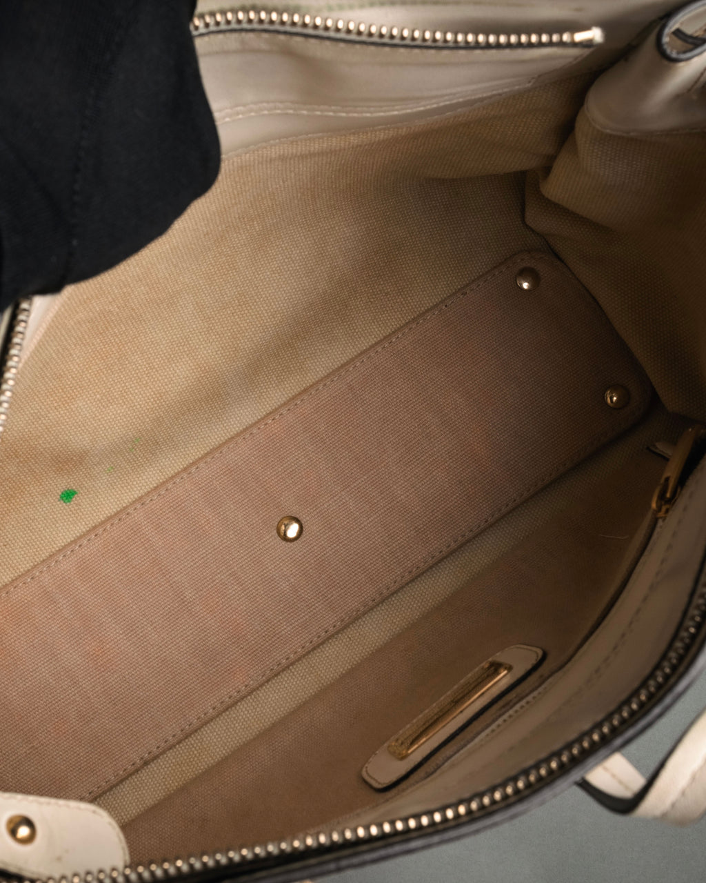 “Salvatore Ferragamo” 2010’s canvas and leather gancini tote bag
