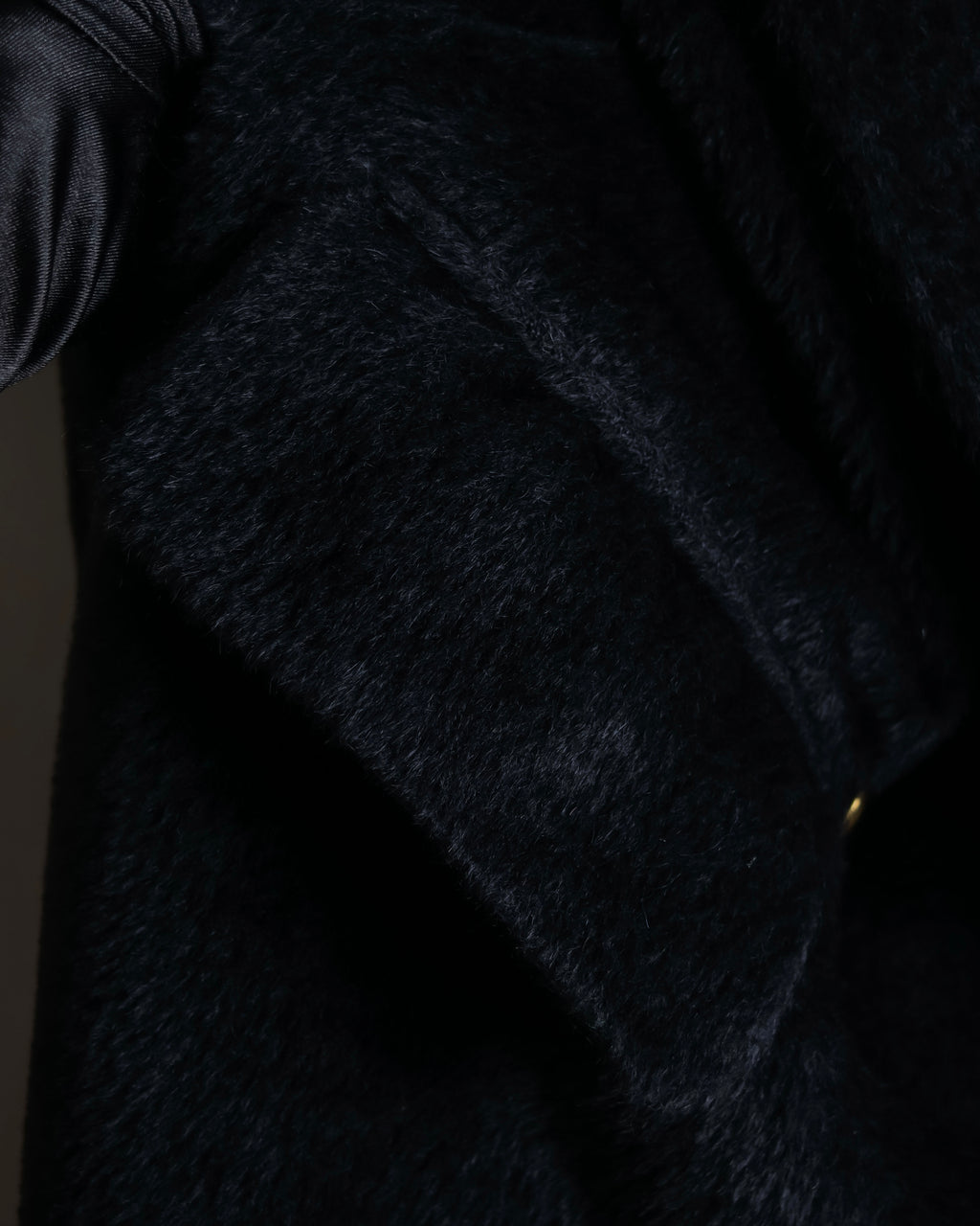 "GUCCI" 80's Gold button design brushed wool long chester coat