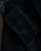 "GUCCI" 80's Gold button design brushed wool long chester coat