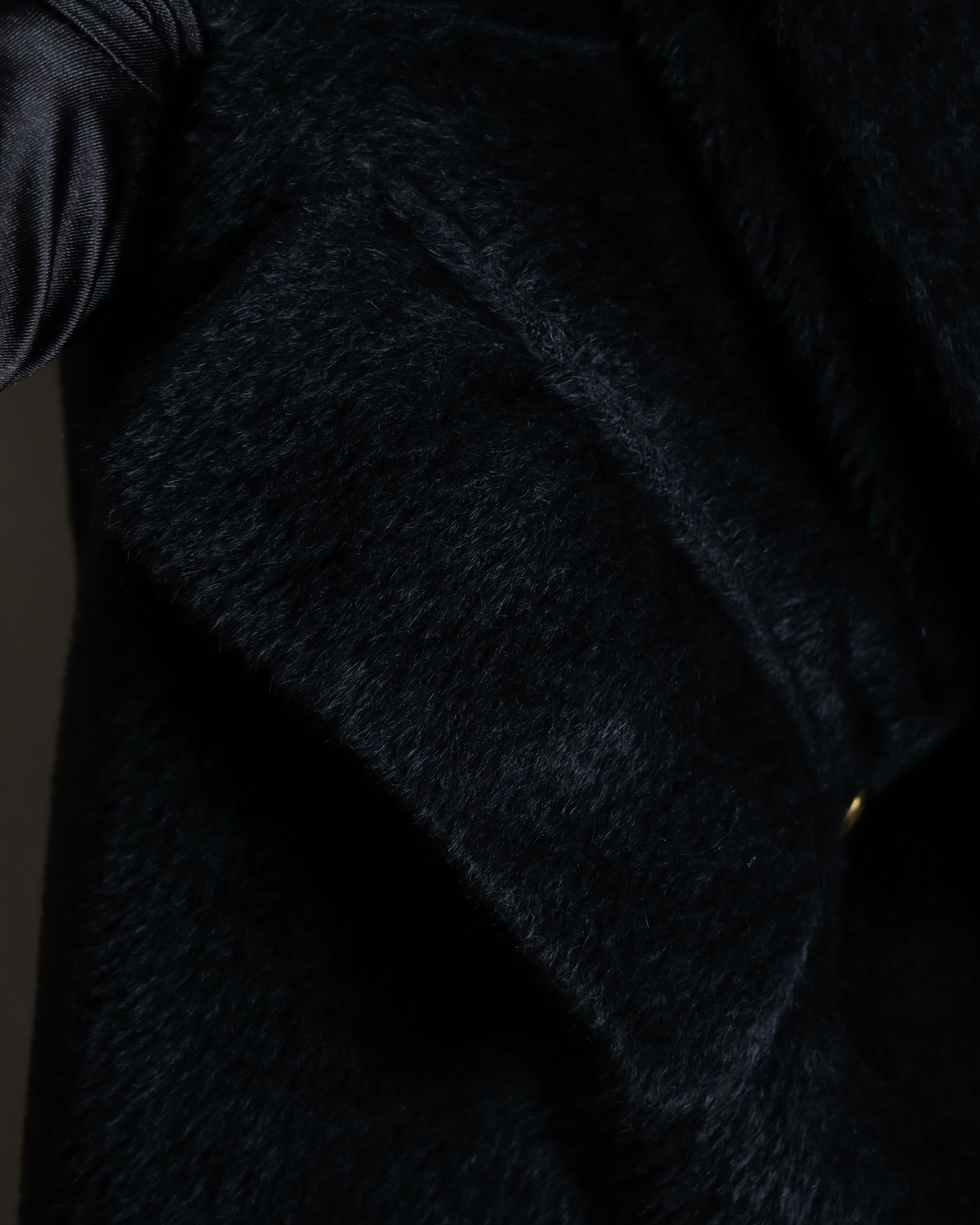 "GUCCI" 80's Gold button design brushed wool long chester coat