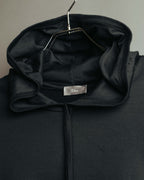 "Dior" 00's Vintage minimalist full-zip jersey hooded sweatshirt
