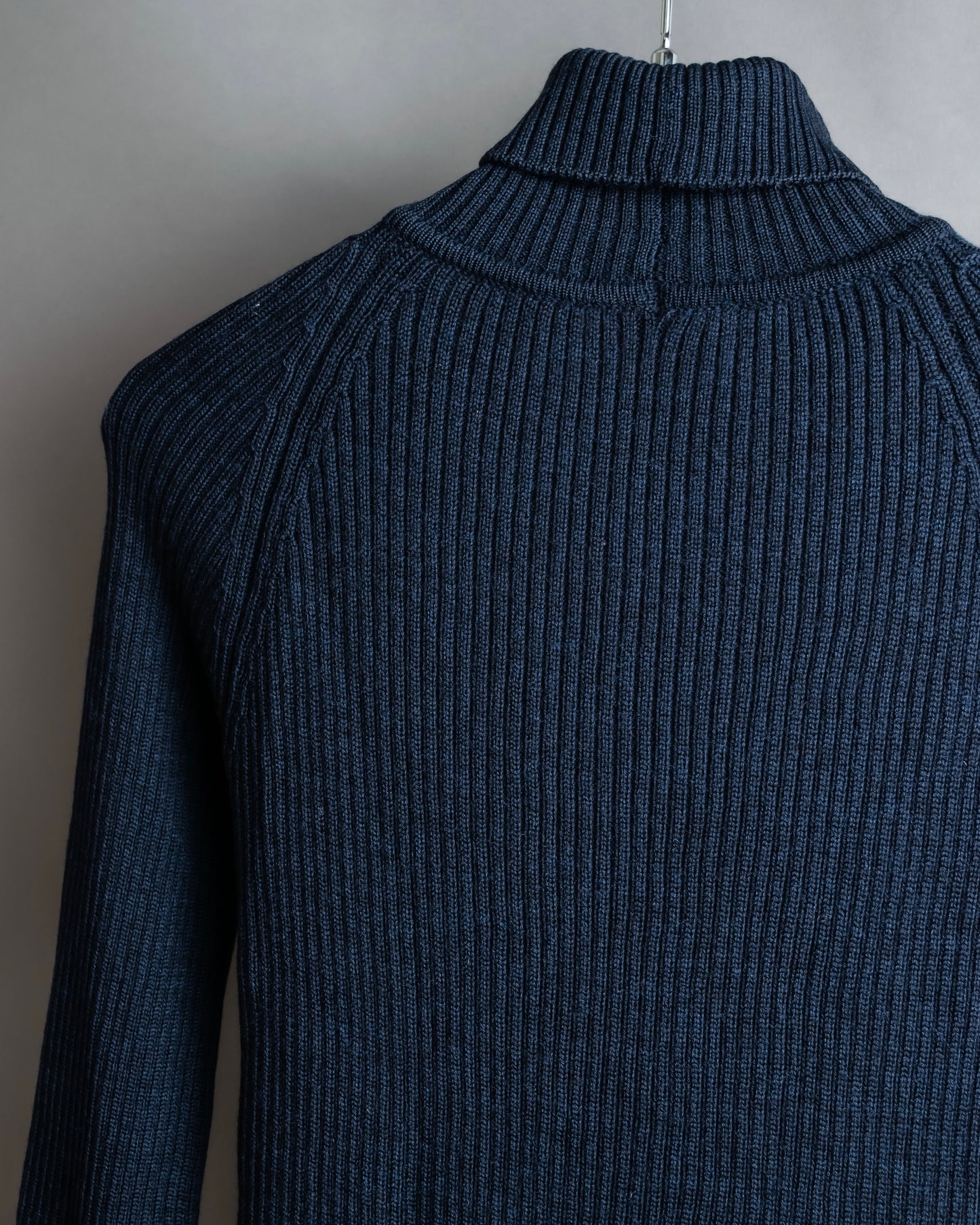 "GUCCI" Ribbed turtleneck fleece wool knit