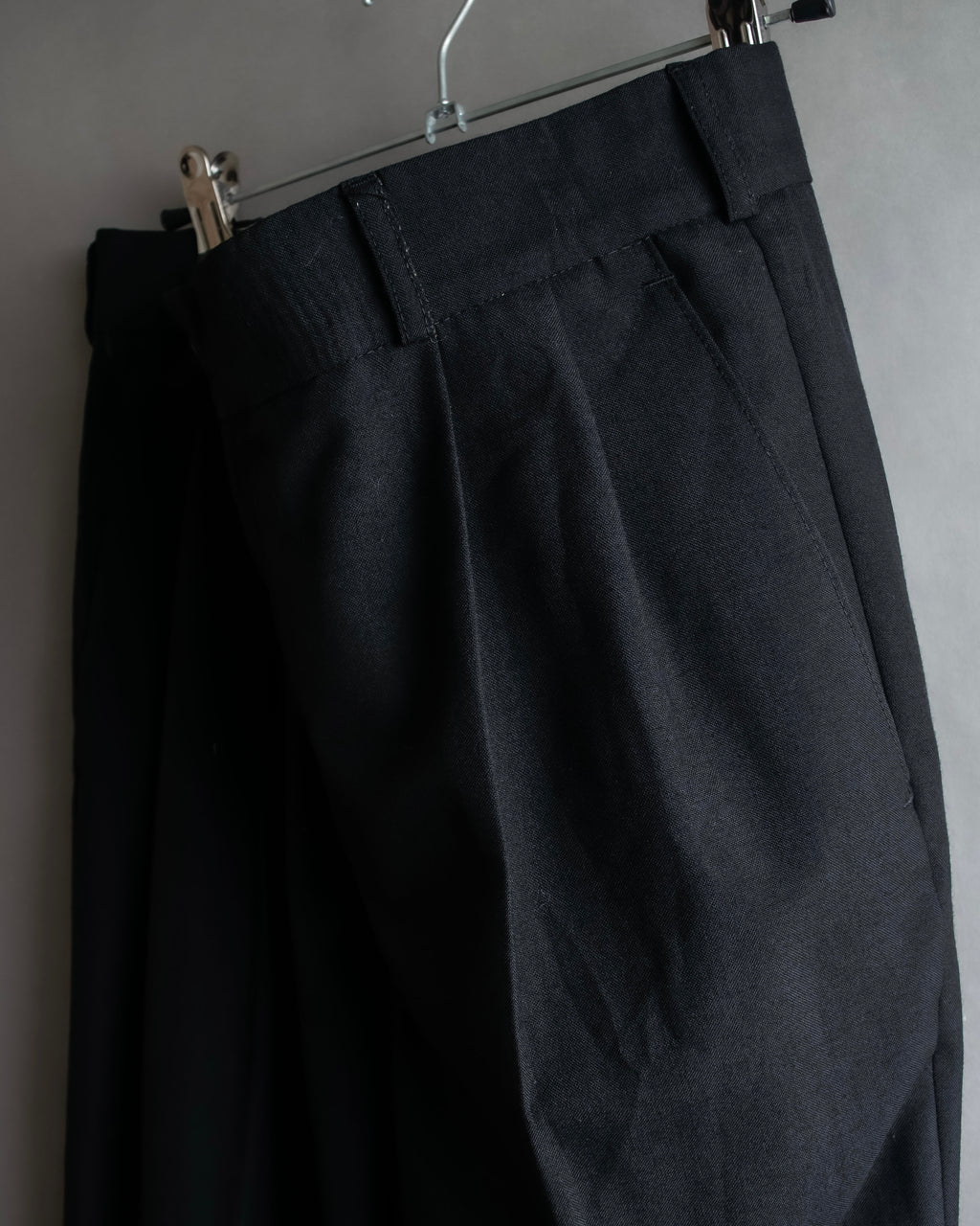 "Vintage high-waisted wide tapered slacks"