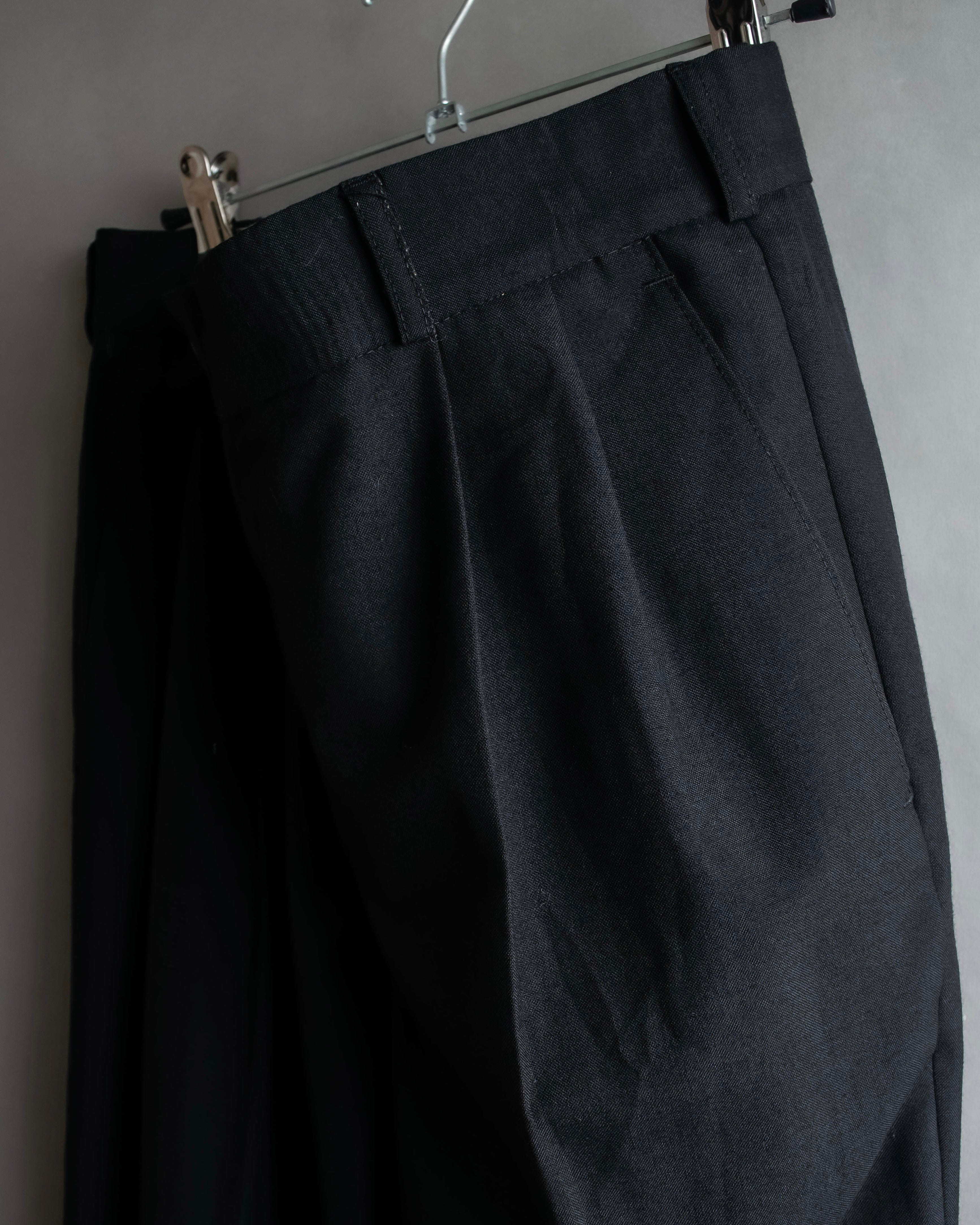 "Vintage high-waisted wide tapered slacks"