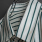 "BURBERRYS" Green stripe pattern oversized shirt