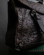 "Vintage JRA standard ostrich leather bag"