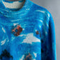 "PRADA" Abstract all-over print mohair blend knit