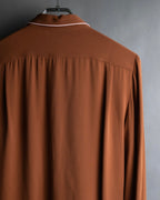 "GUCCI" Piping design soft drape shirt