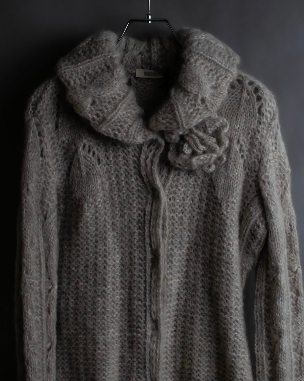 "ERMANNO SCERVINO" Three-dimensional knit long cardigan