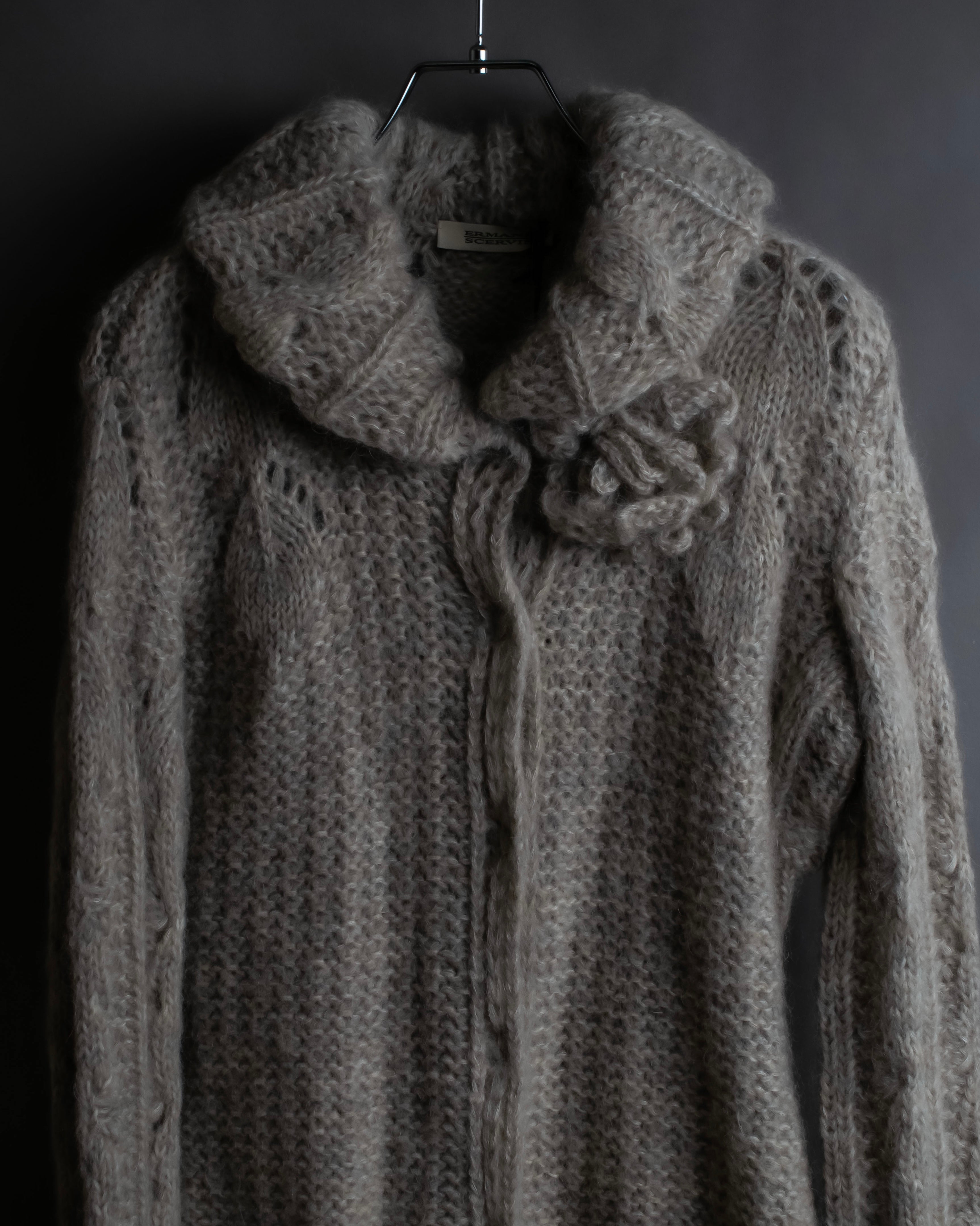 "ERMANNO SCERVINO" Three-dimensional knit long cardigan