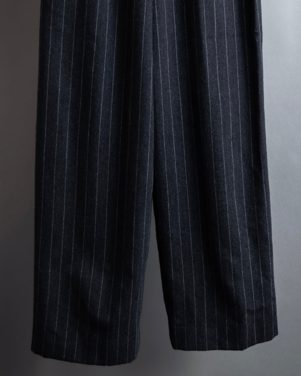 "BALENCIAGA" Side zipper design striped slacks