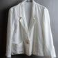 "Christian Dior" 1 button pure white short length tailored jacket