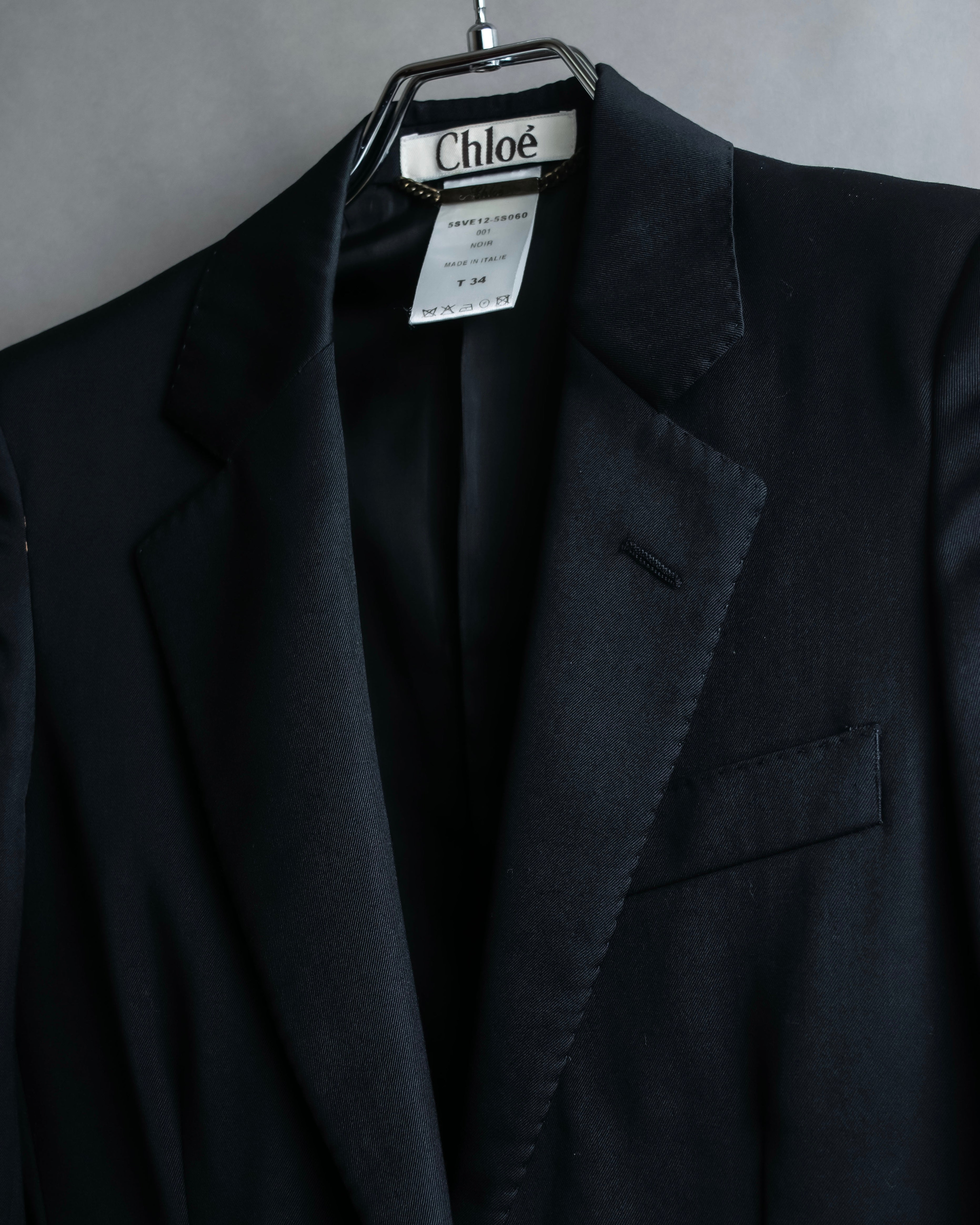 "Chloe" Oversized wool matte black set up