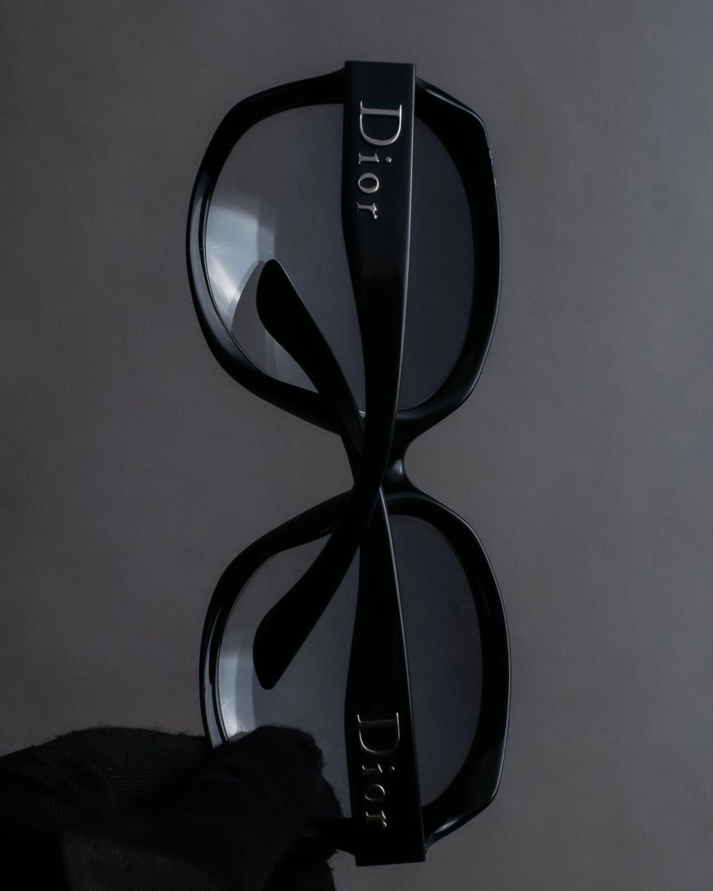 "Christian Dior" Black frame engraved logo sunglasses