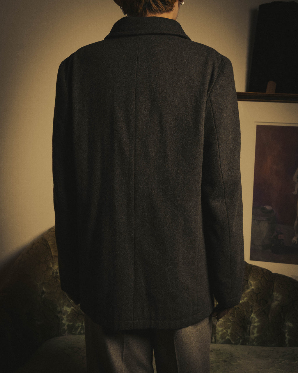 -SPECIAL- “Maison Martin Margiela” 2011-2014 Short wool blend chesterfield coat
