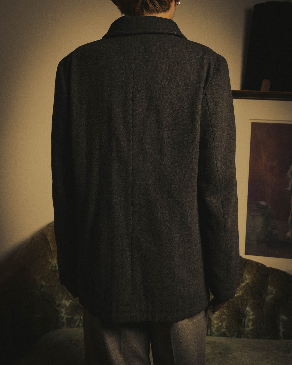-SPECIAL- “Maison Martin Margiela” 2011-2014 Short wool blend chesterfield coat