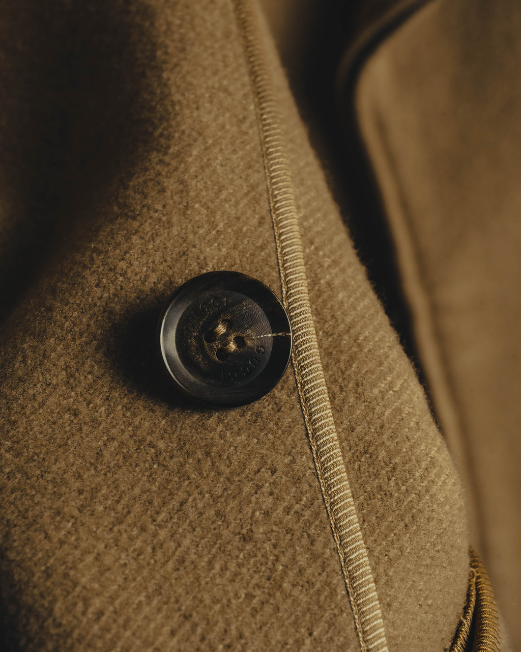 “GUCCI” 00’s-10’s Cashmere-blend leather-trimmed belted long coat