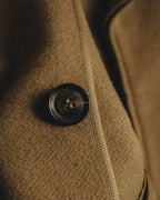 “GUCCI” 00’s-10’s Cashmere-blend leather-trimmed belted long coat