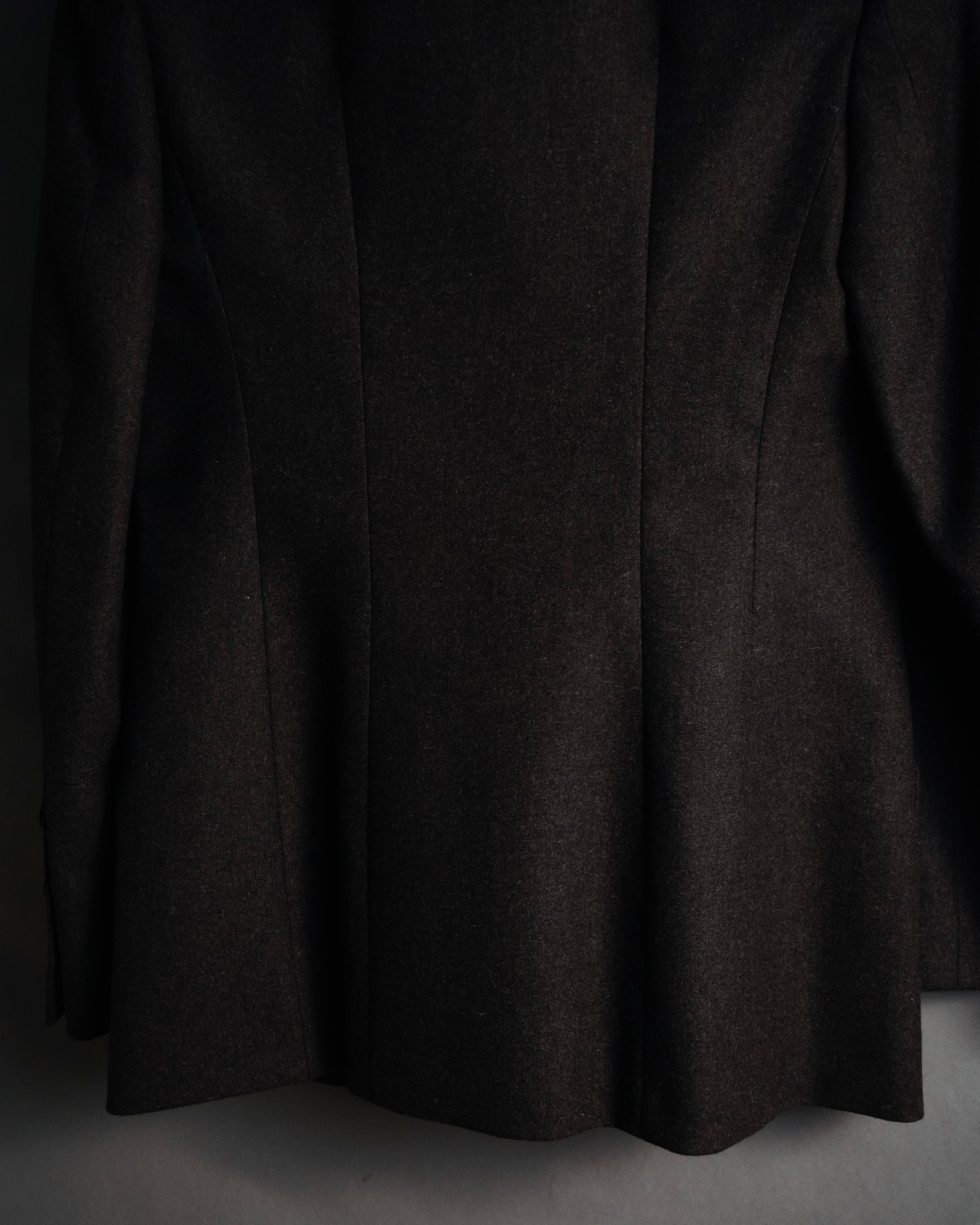 “Salvatore Ferragamo” 2000’s Four button tailored wool blend jacket