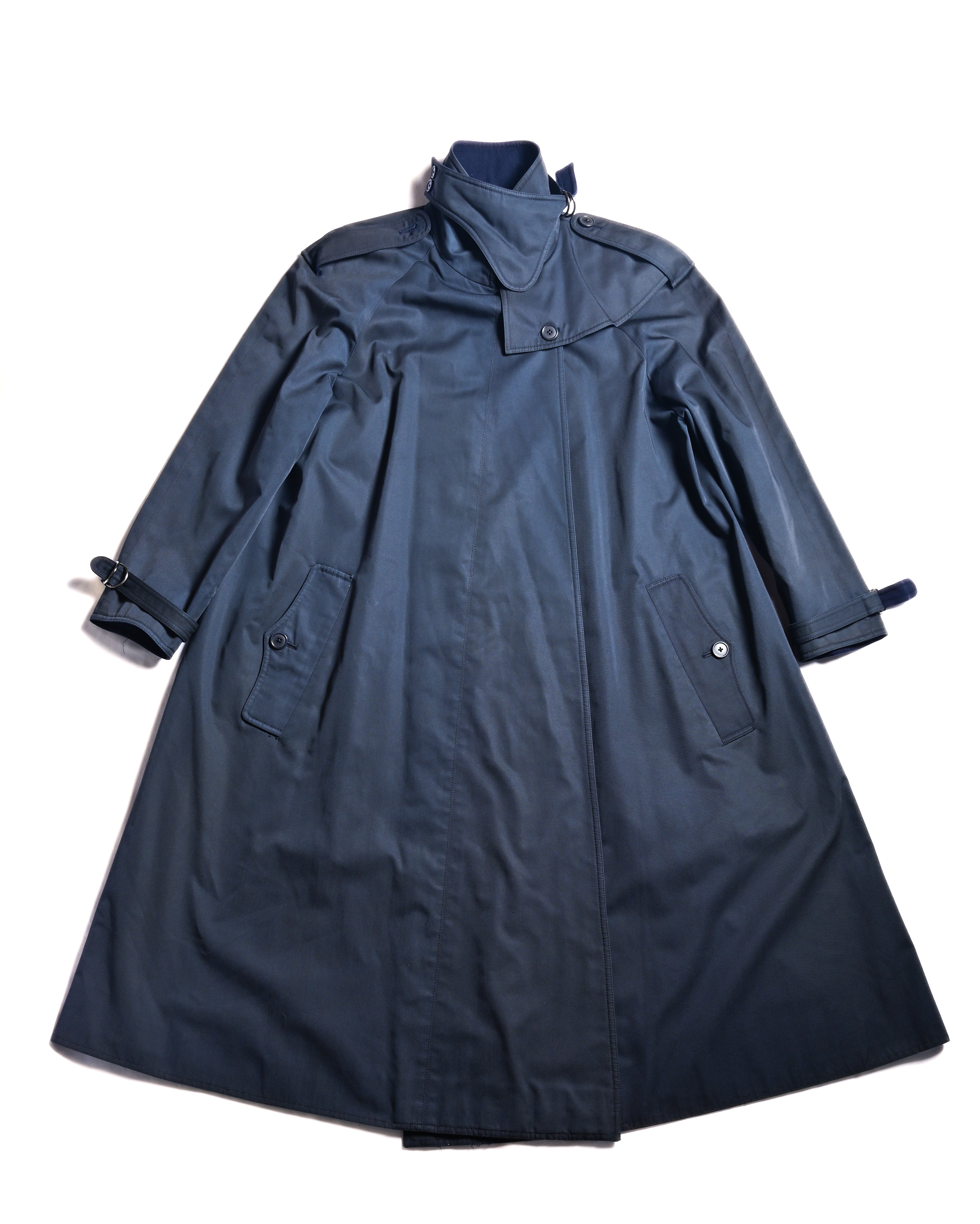 Chloe/ Beautiful A-Line Silhouette Trench Coat Navy