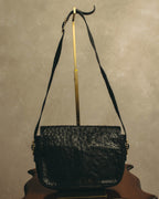 -SPECIAL- “CELINE“ 00’s-10’s Ostrich embossed leather shoulder bag