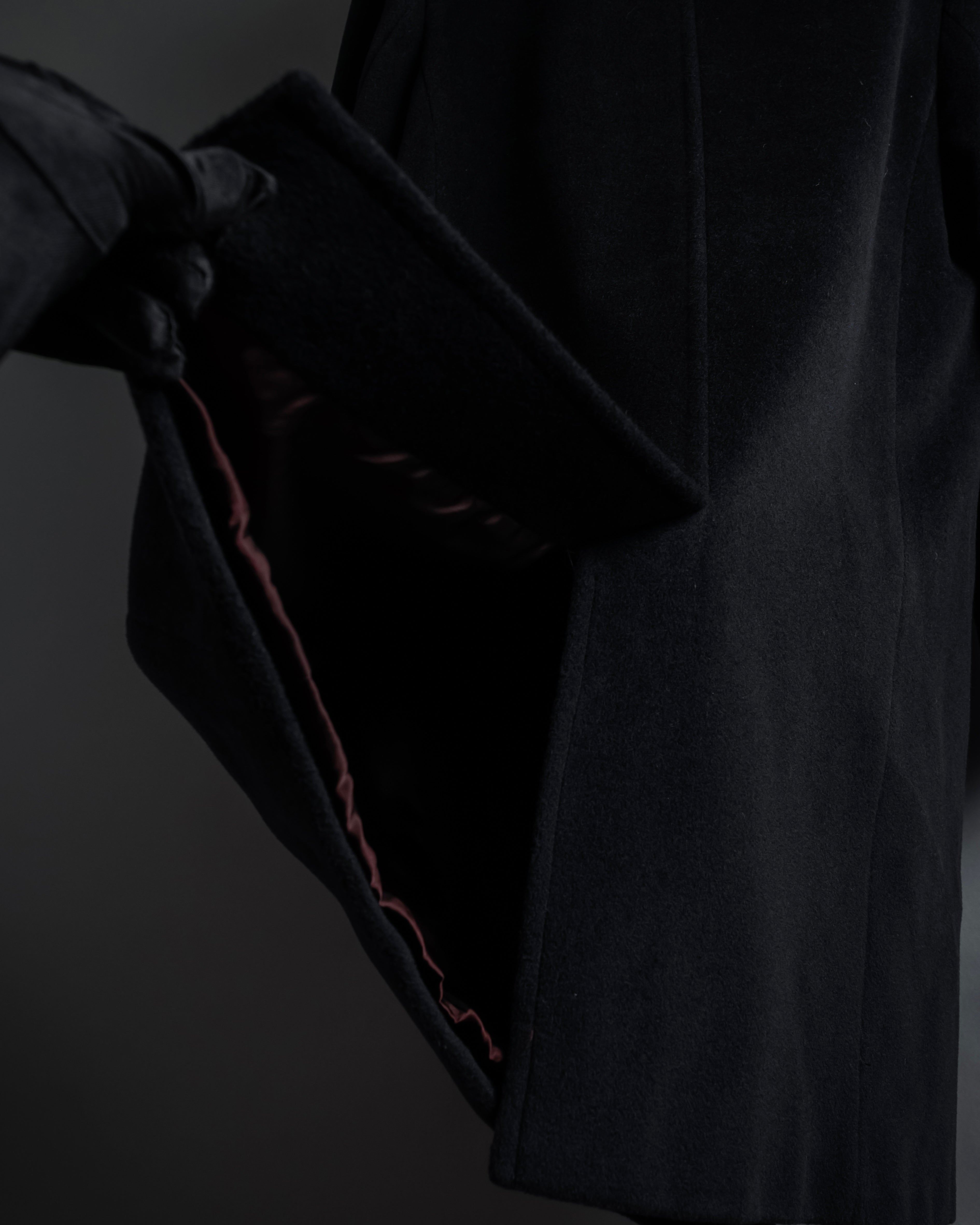 "Max Mara" 90's White tag tailored collar angora mix coat