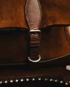-SPECIAL- "Yves Saint Laurent" 00's Luxurious shearling double buckle messenger bag