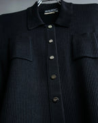 "Salvatore Ferragamo"Cotton x rayon summer knit shirt