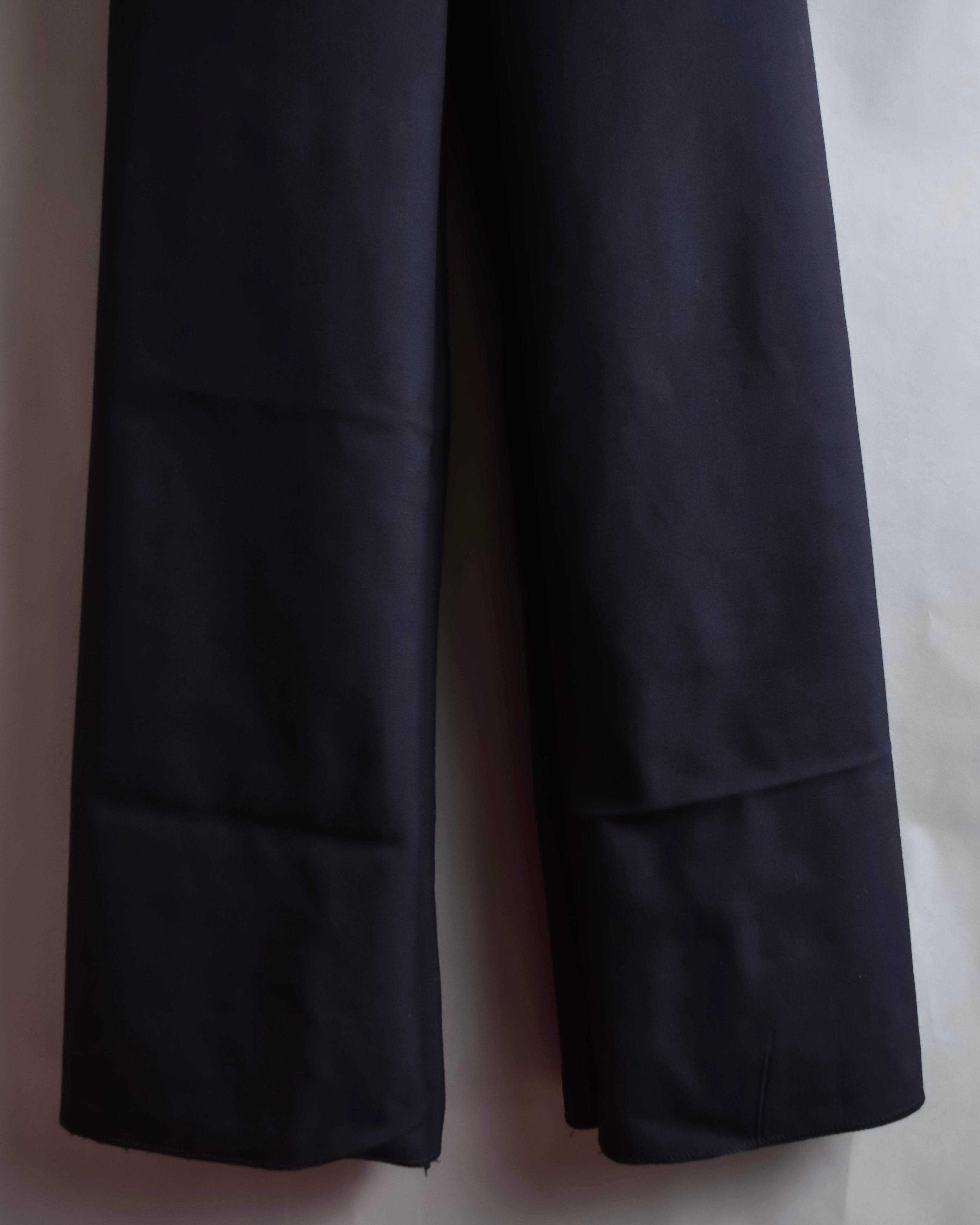 "US navy inspired lace back wide sailor pants"