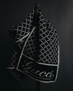 "GUCCI" 2016-2020 Script logo diamond-knit stole